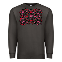 Smoke valentines day leopard and heart background Premium Sweatshirt - FaDigitalArtStudio