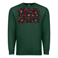 Sports Green valentines day leopard and heart background Premium Sweatshirt - FaDigitalArtStudio