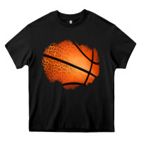 Black leopard basketball patch Heavy Core Tee - Jasminsmagicworld