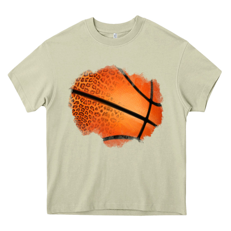 Leopard Basketball Patch Heavy Core Tee by Jasminsmagicworld | Teevron