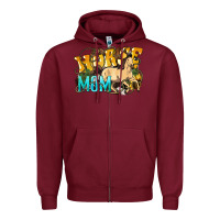 Burgundy Horse mom rope mother's day Zipper Hoodie - HowdyJamesFarm