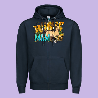 Horse Mom Rope Mother's Day Zipper Hoodie Designed By Howdyjamesfarm