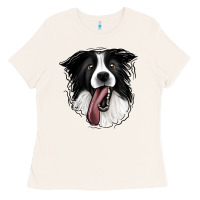 Bone Border Collie Ladies Tee - Jasminsmagicworld