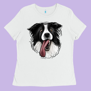 Border Collie Ladies Tee Designed By Jasminsmagicworld