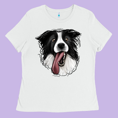 Border Collie Ladies Tee Designed By Jasminsmagicworld