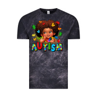 Cloud Black autism afro girl Vintage Tee - LillyAllenDesigns