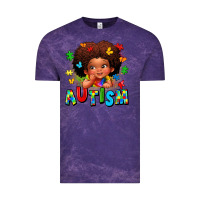 Cloud Purple autism afro girl Vintage Tee - LillyAllenDesigns