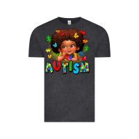 Vintage Black autism afro girl Vintage Tee - LillyAllenDesigns