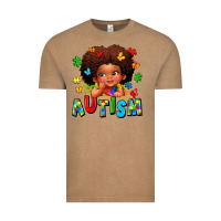 Vintage Coffee autism afro girl Vintage Tee - LillyAllenDesigns