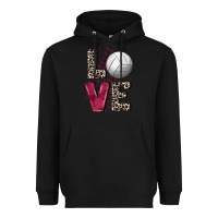 Black love volleyball Heavyweight Hoodie - FaDigitalArtStudio