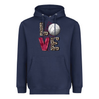 Navy love volleyball Heavyweight Hoodie - FaDigitalArtStudio