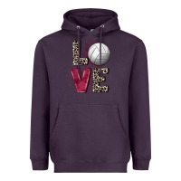 Plum love volleyball Heavyweight Hoodie - FaDigitalArtStudio