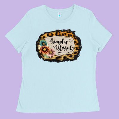 Simply Blessed Ladies Tee Designed By Jasminsmagicworld