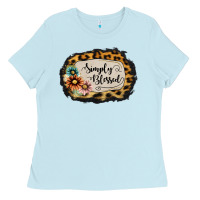 Baby Blue simply blessed Ladies Tee - Jasminsmagicworld