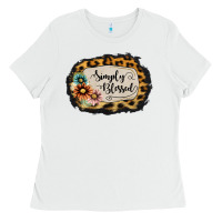 White simply blessed Ladies Tee - Jasminsmagicworld