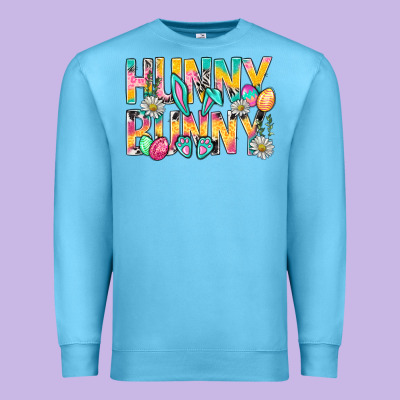 Hunny Bunny Easter Premium Sweatshirt Designed By Bundleandbundleshop