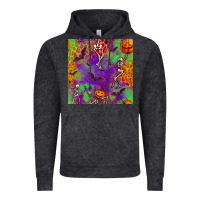 Vintage Black halloween party seamless pattern Vintage Hoodie - BundleAndBundleShop