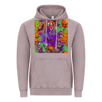 Vintage Zinc halloween party seamless pattern Vintage Hoodie - BundleAndBundleShop