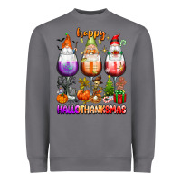 Storm Happy Hallothanksmas wine glasses and gnomes Heavyweight Sweatshirt - texasbilliewilder