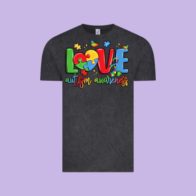 Love Autism Awareness Vintage Tee Designed By Lillyallendesigns