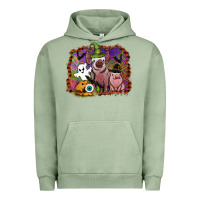 Pigment Oil Green halloween pigs Urban Hoodie - SublimationCraftShop