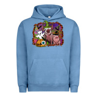 Pigment Pebble Blue halloween pigs Urban Hoodie - SublimationCraftShop