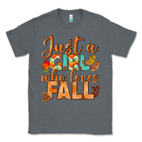 Charcoal Heather just a girl who loves fall Classic Tee - BundleAndBundleShop