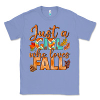 Colony Blue just a girl who loves fall Classic Tee - BundleAndBundleShop