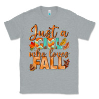 Heather Grey just a girl who loves fall Classic Tee - BundleAndBundleShop