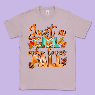 Just A Girl Who Loves Fall Classic Tee Designed By Bundleandbundleshop