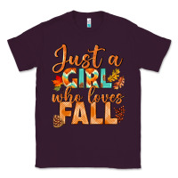 Plum just a girl who loves fall Classic Tee - BundleAndBundleShop