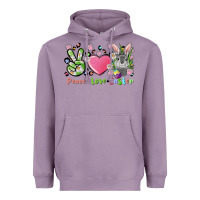 Lavender peace love easter bunny Heavyweight Hoodie - FaDigitalArtStudio