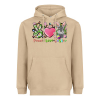 Mushroom peace love easter bunny Heavyweight Hoodie - FaDigitalArtStudio