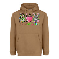 Peace Love Easter Bunny Heavyweight Hoodie | Teevron