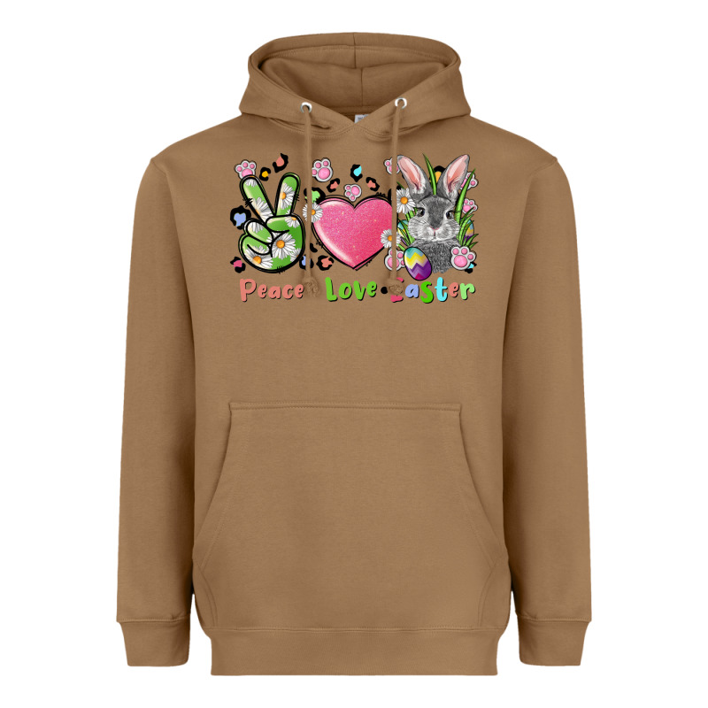 Peace Love Easter Bunny Heavyweight Hoodie by FaDigitalArtStudio | Teevron