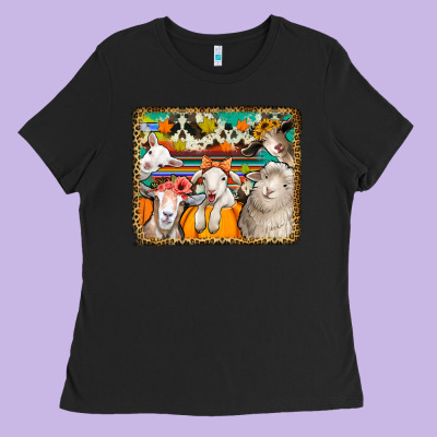 Autumn Sheeps Ladies Tee Designed By Jasminsmagicworld