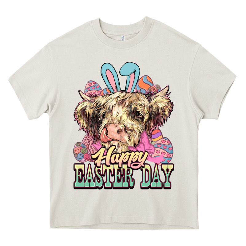 Easter Day Cow Heavy Core Tee by NancyCooperArtShop | Teevron