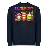 Navy hallothanksmas its the most wonderful time of the Heavyweight Sweatshirt - texasbilliewilder