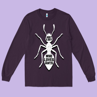 Just A Boy Who Loves Ants Long Sleeve Tee Designed By Bettercallsaul