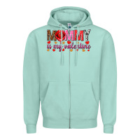 Seafoam Mommy is my valentine mother's day Zipper Hoodie - HowdyJamesFarm