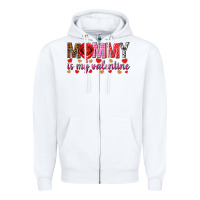 White Mommy is my valentine mother's day Zipper Hoodie - HowdyJamesFarm