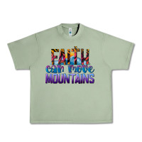Oil Green Faith Can Move Mountains Urban Heavy Tee - LillyAllenDesigns