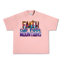 Salmon Faith Can Move Mountains Urban Heavy Tee - LillyAllenDesigns