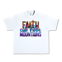 White Faith Can Move Mountains Urban Heavy Tee - LillyAllenDesigns