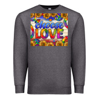 Charcoal Heather Western Choose Love Tumbler Premium Sweatshirt - BundleAndBundleShop