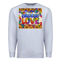 Heather Grey Western Choose Love Tumbler Premium Sweatshirt - BundleAndBundleShop