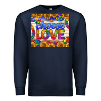 Navy Western Choose Love Tumbler Premium Sweatshirt - BundleAndBundleShop