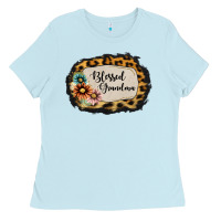 Baby Blue blessed grandma Ladies Tee - Jasminsmagicworld