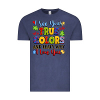 Vintage Denim colorful love message Vintage Tee - LillyAllenDesigns