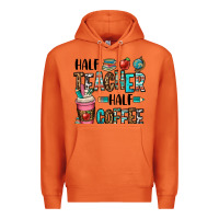 Carrot half teacher half coffee Premium Hoodie - OliviaCreatesArt